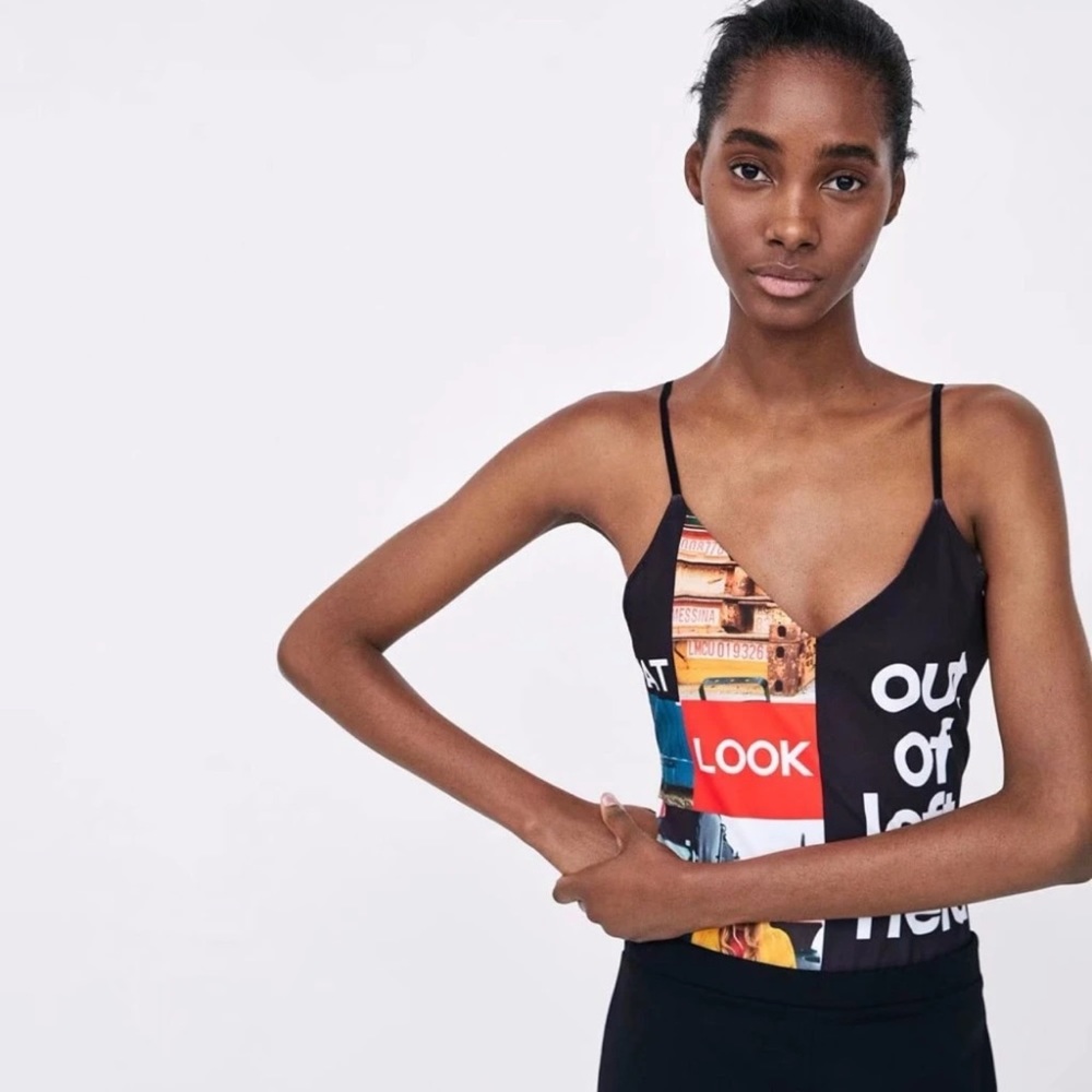 Zara W/B Collection Bodysuit